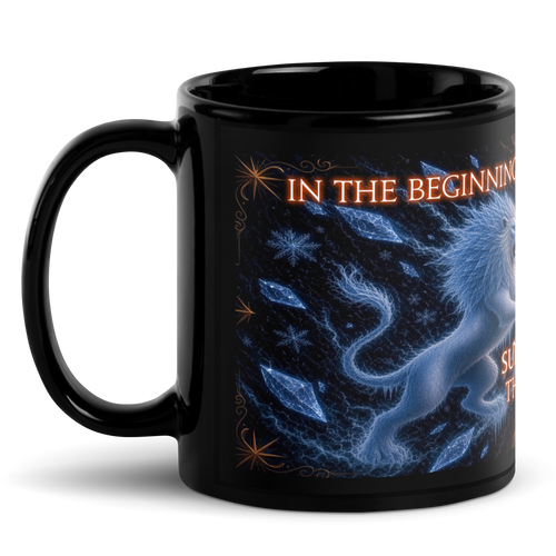 "In the Beginning There Was War" Black Coffee Mug